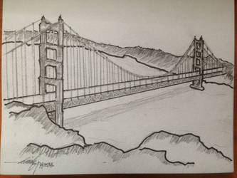 333x250 Drawing - Golden Gate Drawing