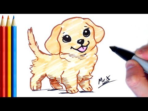 480x360 how to draw golden retriever - Golden Retriever Drawing