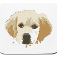 190x190 creative drawing golden retriever mouse pad spreadshirt - Golden Retriever Drawing