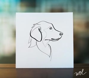 300x263 golden retriever art gift - Golden Retriever Line Drawing