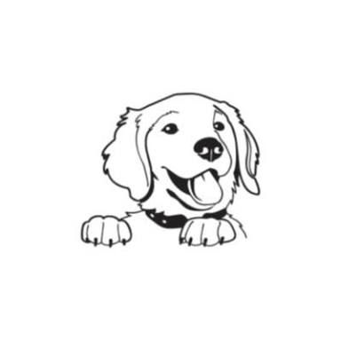 384x384 golden retriever face silhouette great free clipart, silhouette - Golden Retriever Line Drawing