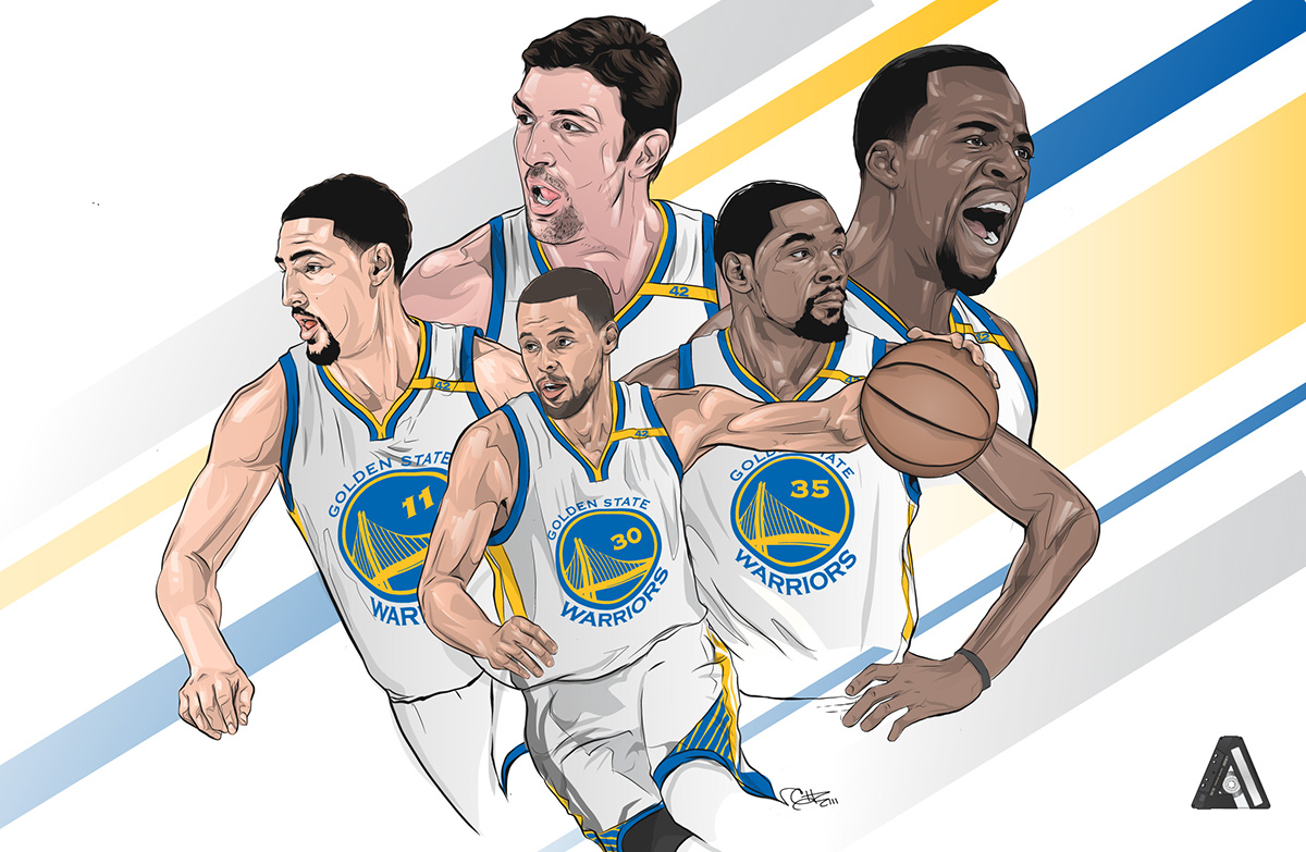 1200x783 Golden State Warriors Fan Card Illustration On Behance - Golden State Warriors Drawing