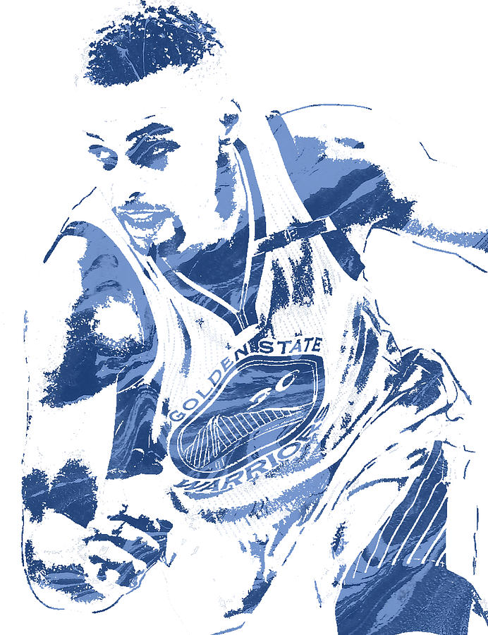 692x900 Stephen Curry Golden State Warriors Pixel Art Mixed Media - Golden State Warriors Drawing