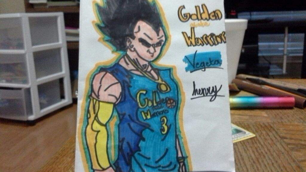 1024x576 Vegeta - Golden State Warriors Drawing