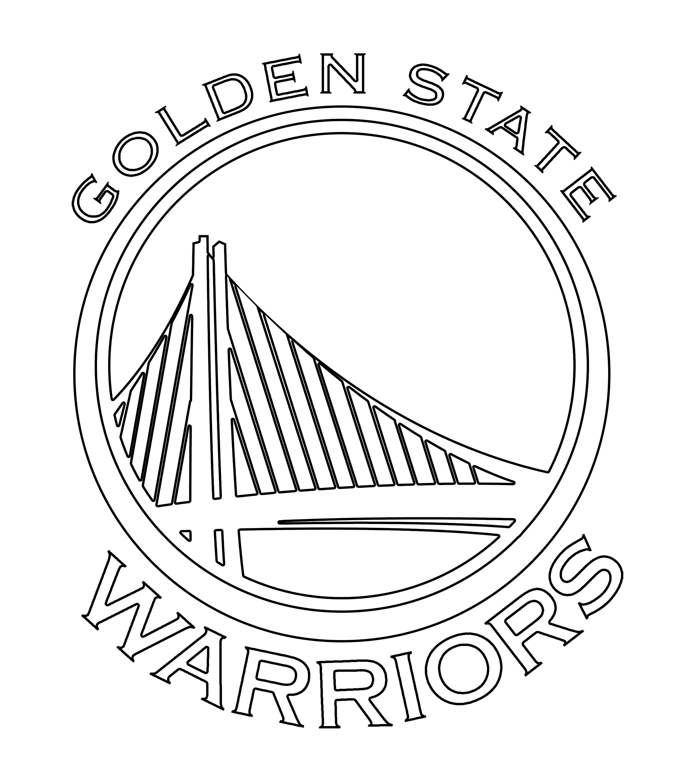 2400x2687 Warriors Drawing Logo Png Images - Golden State Warriors Drawing