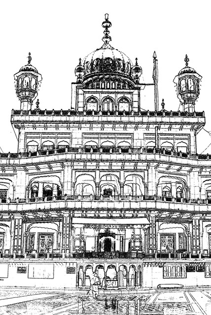428x640 Golden Temple - Golden Temple Drawing