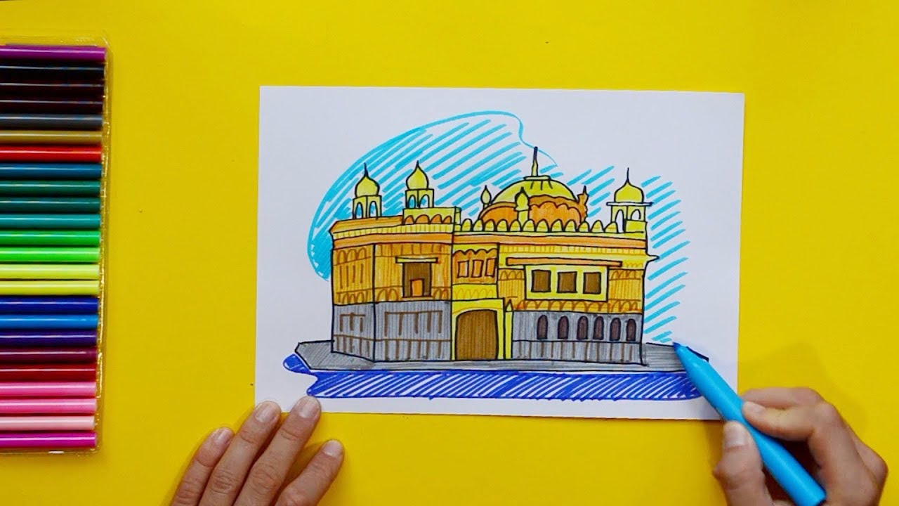 Golden Temple Drawing at PaintingValley.com | Explore collection of ...