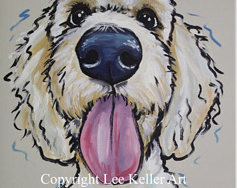 340x270 goldendoodle art etsy - Goldendoodle Drawing