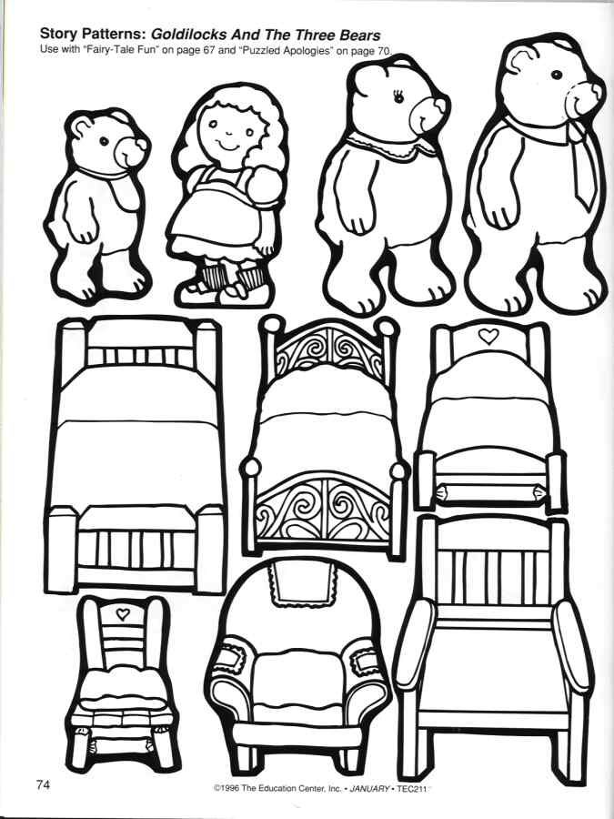 675x900 goldilocks and the three bears story patternsi wish i had had - Goldilocks Drawing