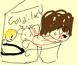 300x250 brunette emo anime guy likes sly goldilocks drawing - Goldilocks Drawing