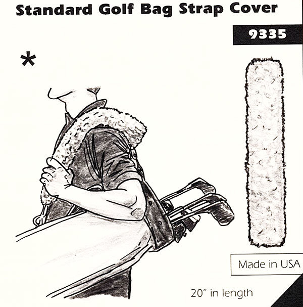 600x607 Golf Bag Strap Cover Standard Ultimate Sheepskin - Golf Bag Drawing