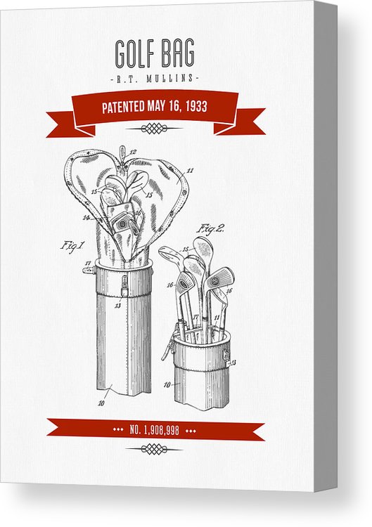 529x750 Golf Bag Patent Drawing - Golf Bag Drawing