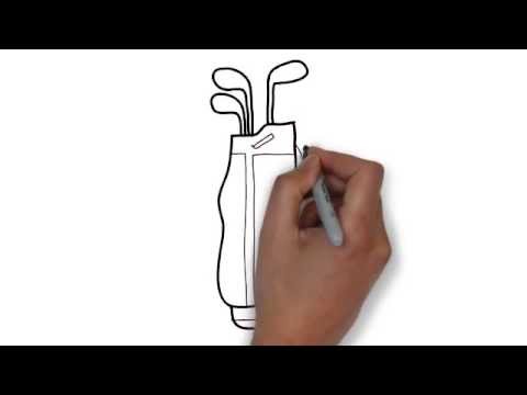 480x360 How To Draw Golf Bag - Golf Bag Drawing
