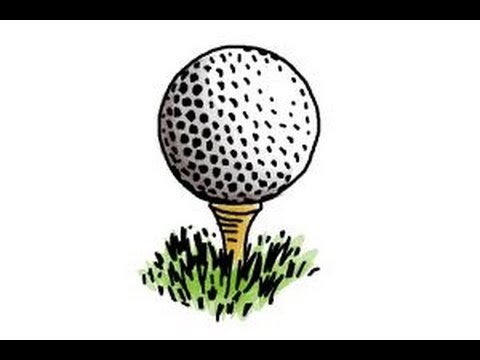 480x360 How To Draw A Golf Ball - Golf Ball Drawing