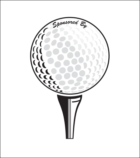 451x511 sign mart printed corrugated shape - Golf Ball Drawing