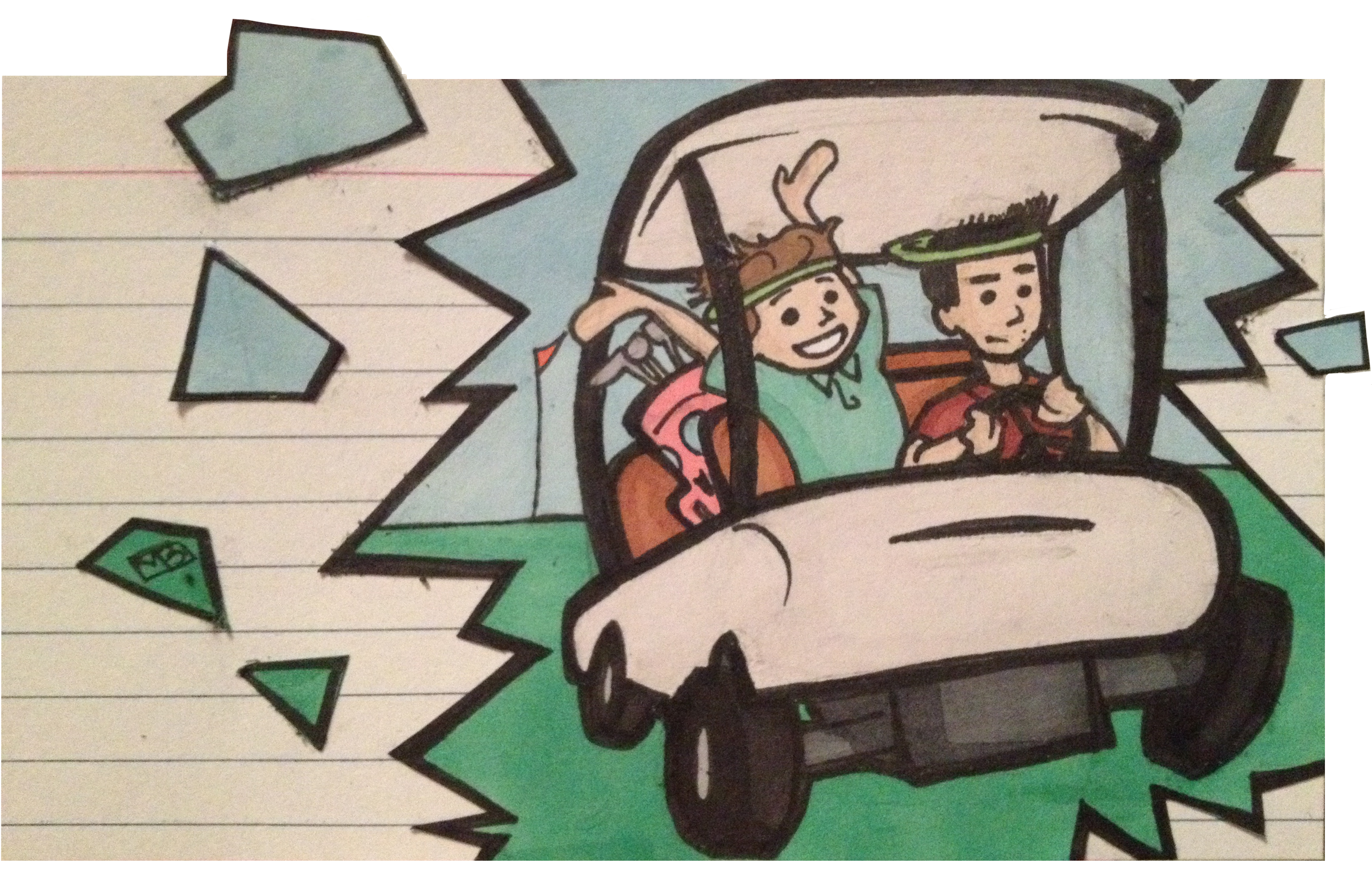 3264x2119 golf cart joy ride molly buffington - Golf Cart Cartoon Drawing