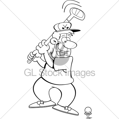 500x500 golf cartoon black and white golf cart golf cart customs - Golf Cart Cartoon Drawing