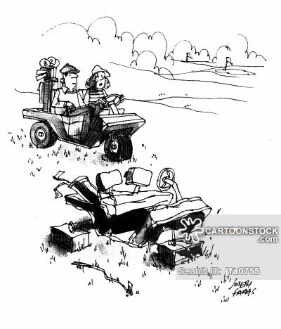 400x468 Reck Cartoons And Comics - Golf Cart Cartoon Drawing