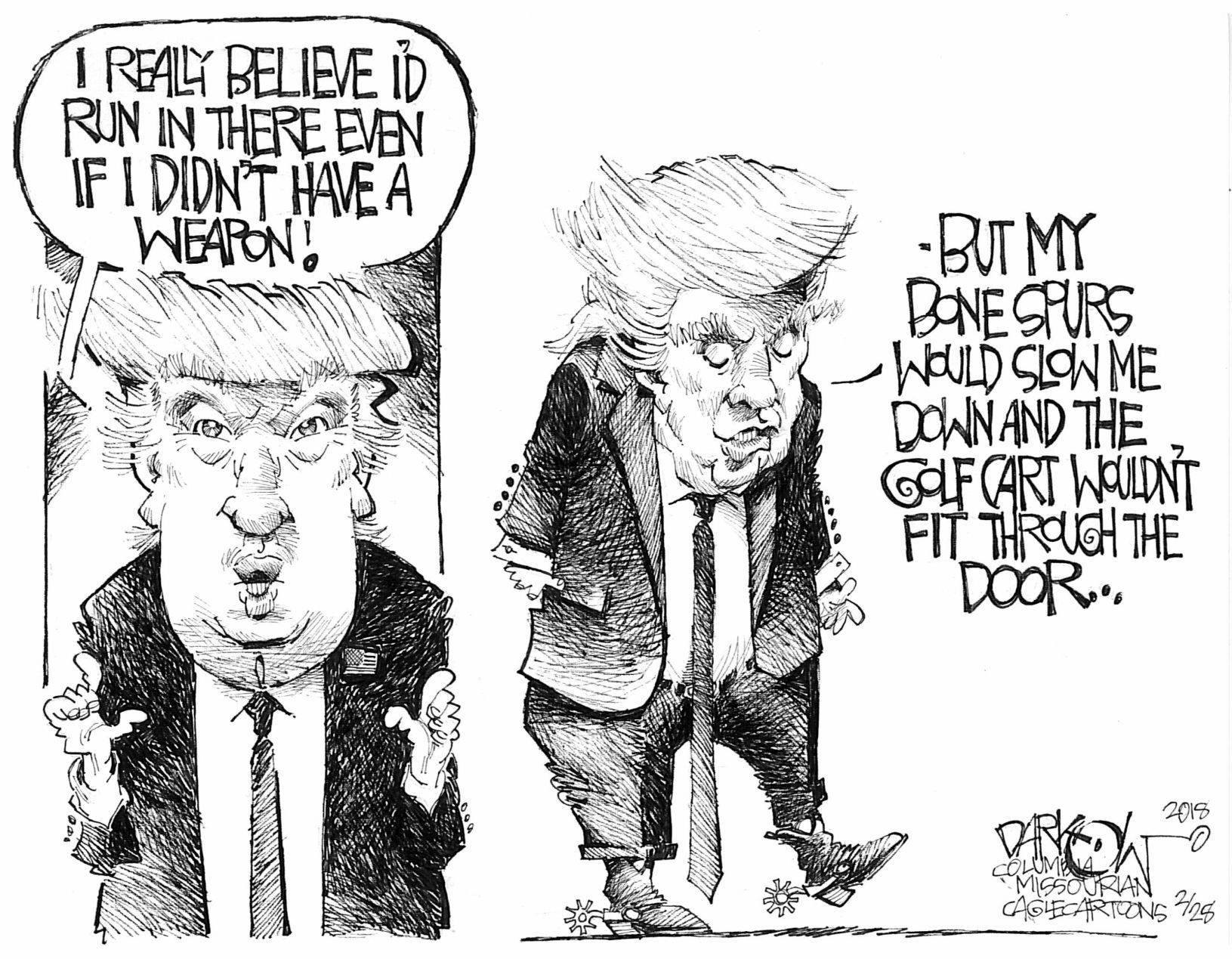 1631x1269 Trump Would Saved Children - Golf Cart Cartoon Drawing