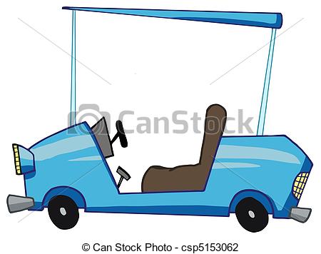 450x356 cartoon blue golf cart - Golf Cart Cartoon Drawing
