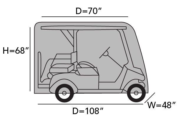600x450 golf cart cover passenger - Golf Cart Drawing