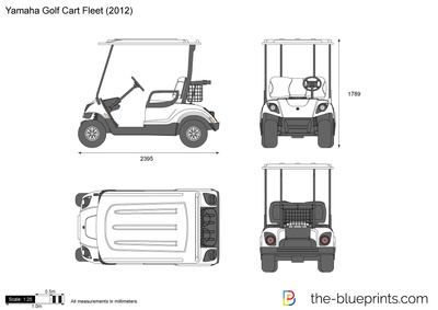 400x283 yamaha golf cart fleet vector drawing - Golf Cart Drawing