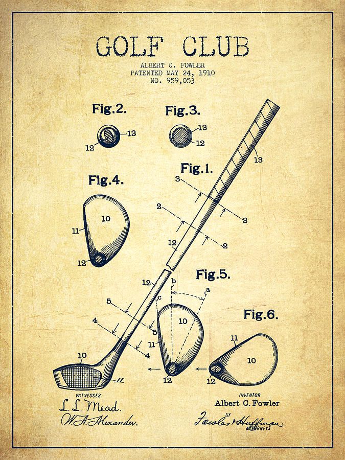 675x900 Golf Club Patent Drawing - Golf Club Drawing