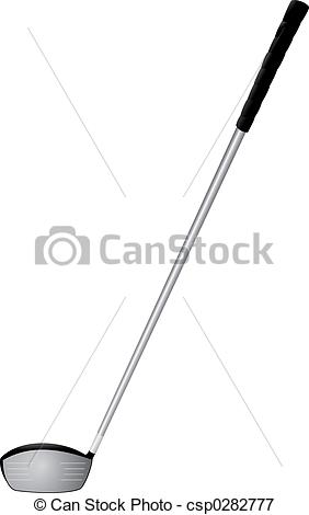 282x470 golf driver drawing illustration of a golf driver - Golf Club Drawing
