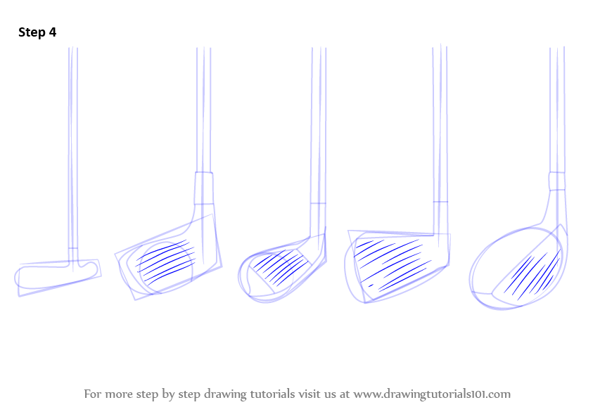 843x596 learn how to draw golf clubs - Golf Club Drawing