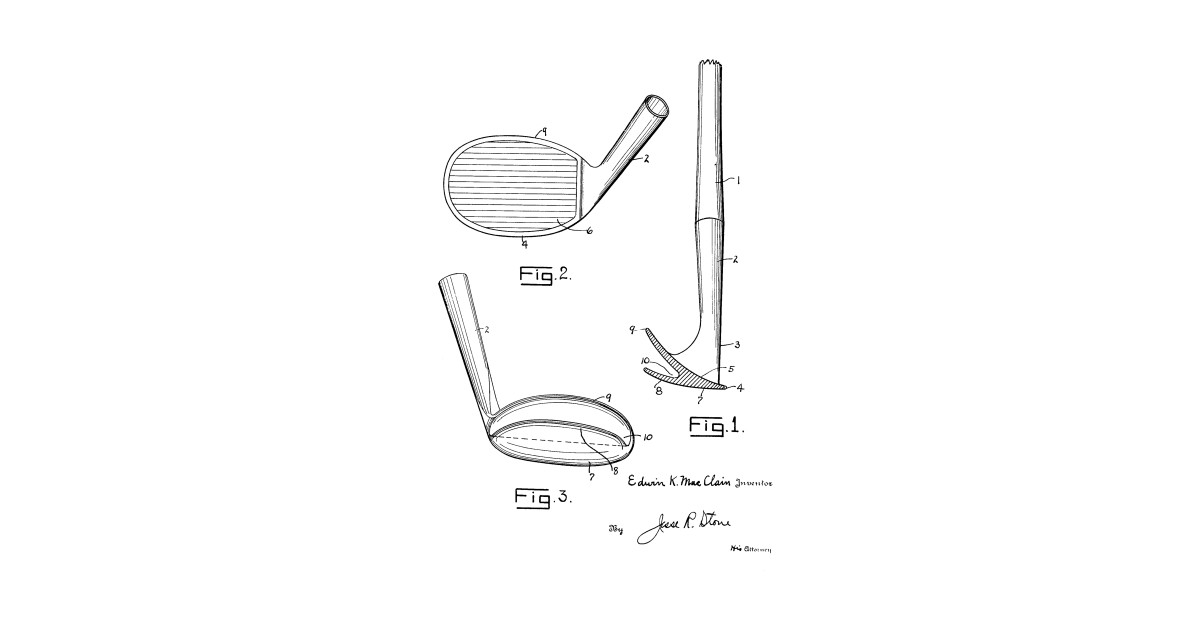 1200x630 sand wedge golf club vintage patent hand drawing - Golf Club Drawing