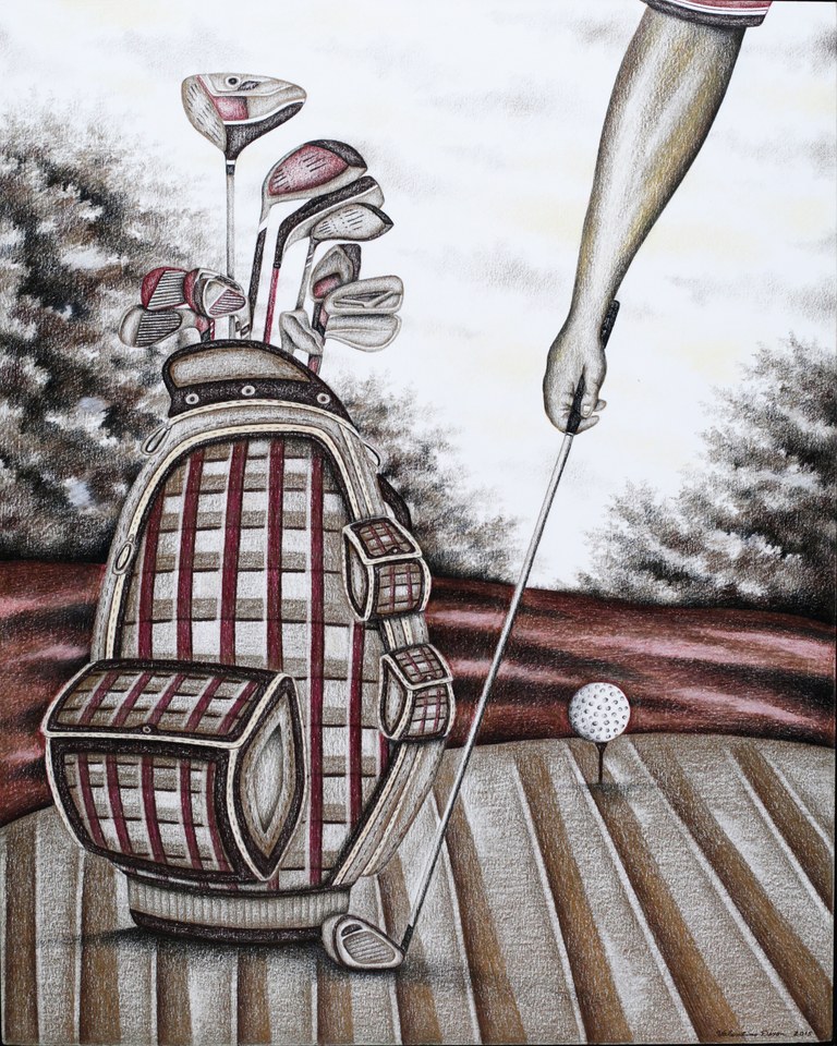 768x960 a sampling of valentino dixon's surreal golf drawings - Golf Club Drawing