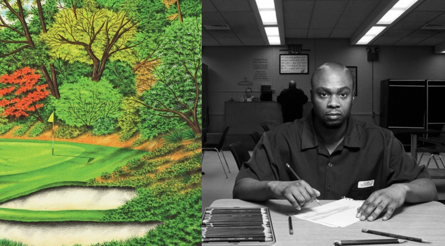 900x498 how a prisoner's amazing drawings of golf courses set him free - Golf Course Drawing