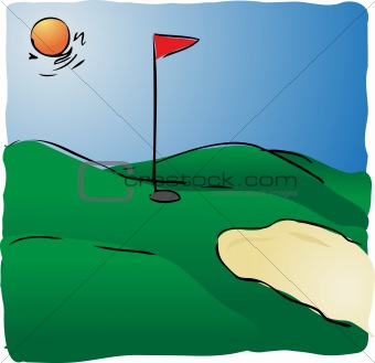 340x329 image golf course from crestock stock photos - Golf Course Drawing