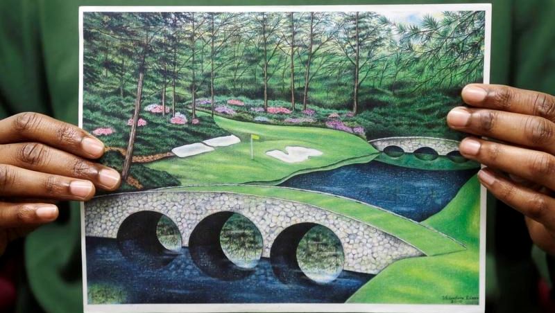 800x452 attica inmate's serene golf art masks caged reality - Golf Course Drawing