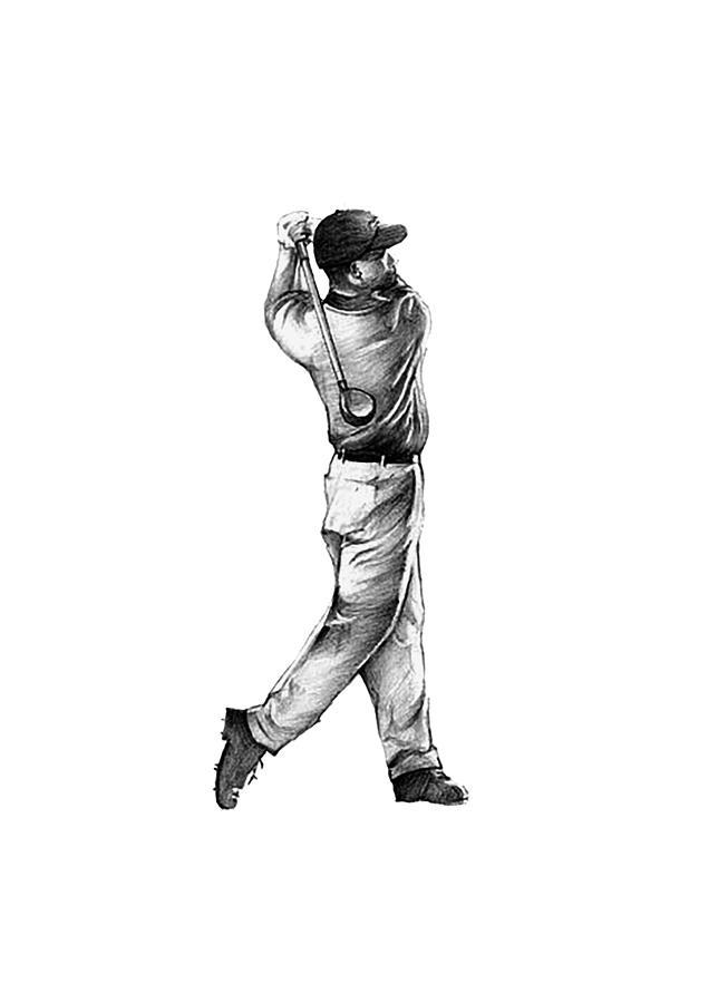 653x900 Golf Drawing - Golf Drawings