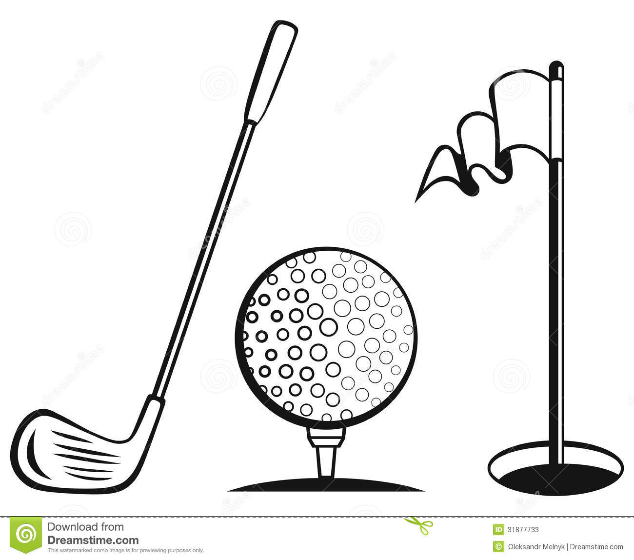 Golf Flag Drawing