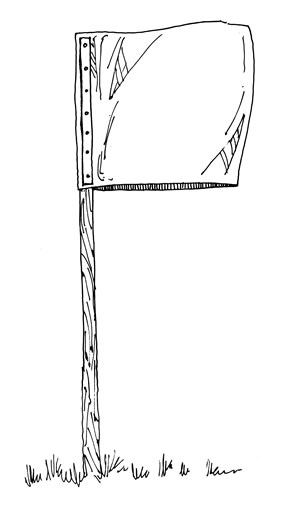 285x508 Drawn Flag Stick Drawing - Golf Flag Drawing