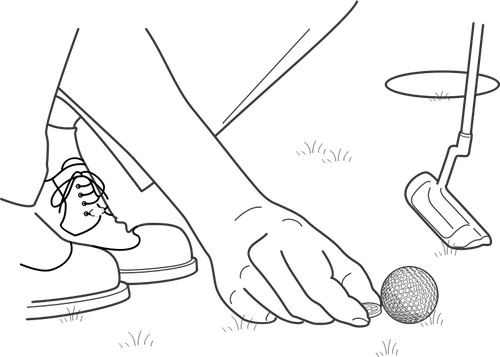 500x357 golf flag drawing - Golf Flag Drawing