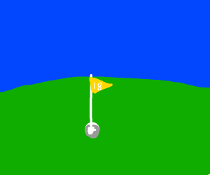 300x250 yellow golf flag drawing - Golf Flag Drawing