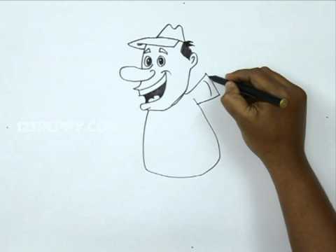 480x360 How To Draw Cartoon Golf Player - Golf Player Drawing