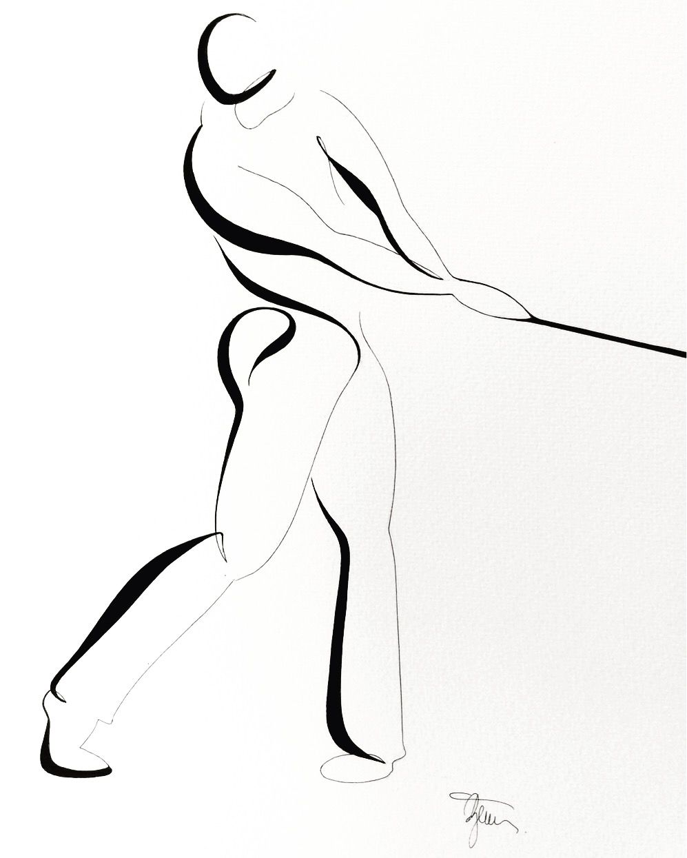 997x1245 Painting Acrylics Golf Art, Golf And Golf Training - Golf Player Drawing