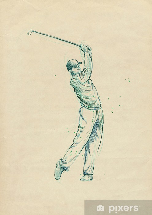 495x700 Golf Player - Golf Player Drawing