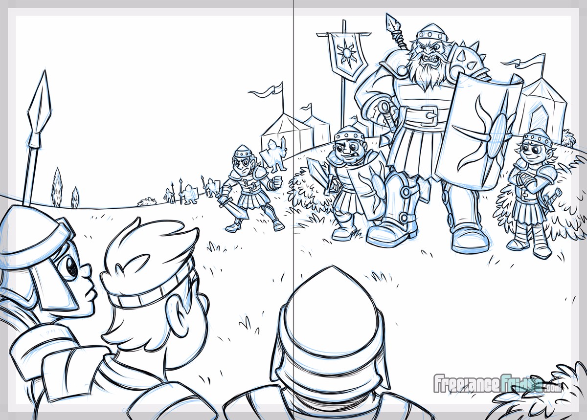 1200x859 david and goliath children's book illustrations freelance fridge - Goliath Drawing