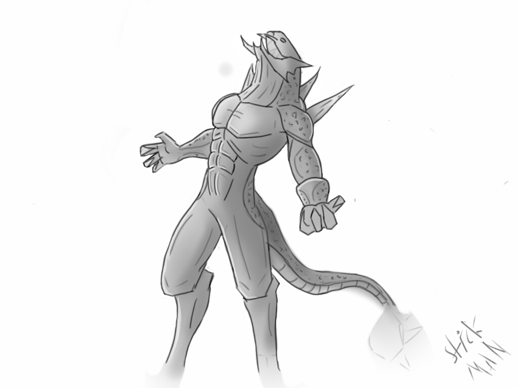 1024x768 my drawing of goliath on my tablet evolvegame - Goliath Drawing