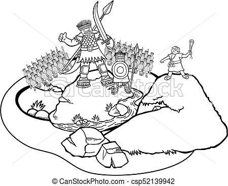 450x367 cartoon coloring - Goliath Drawing