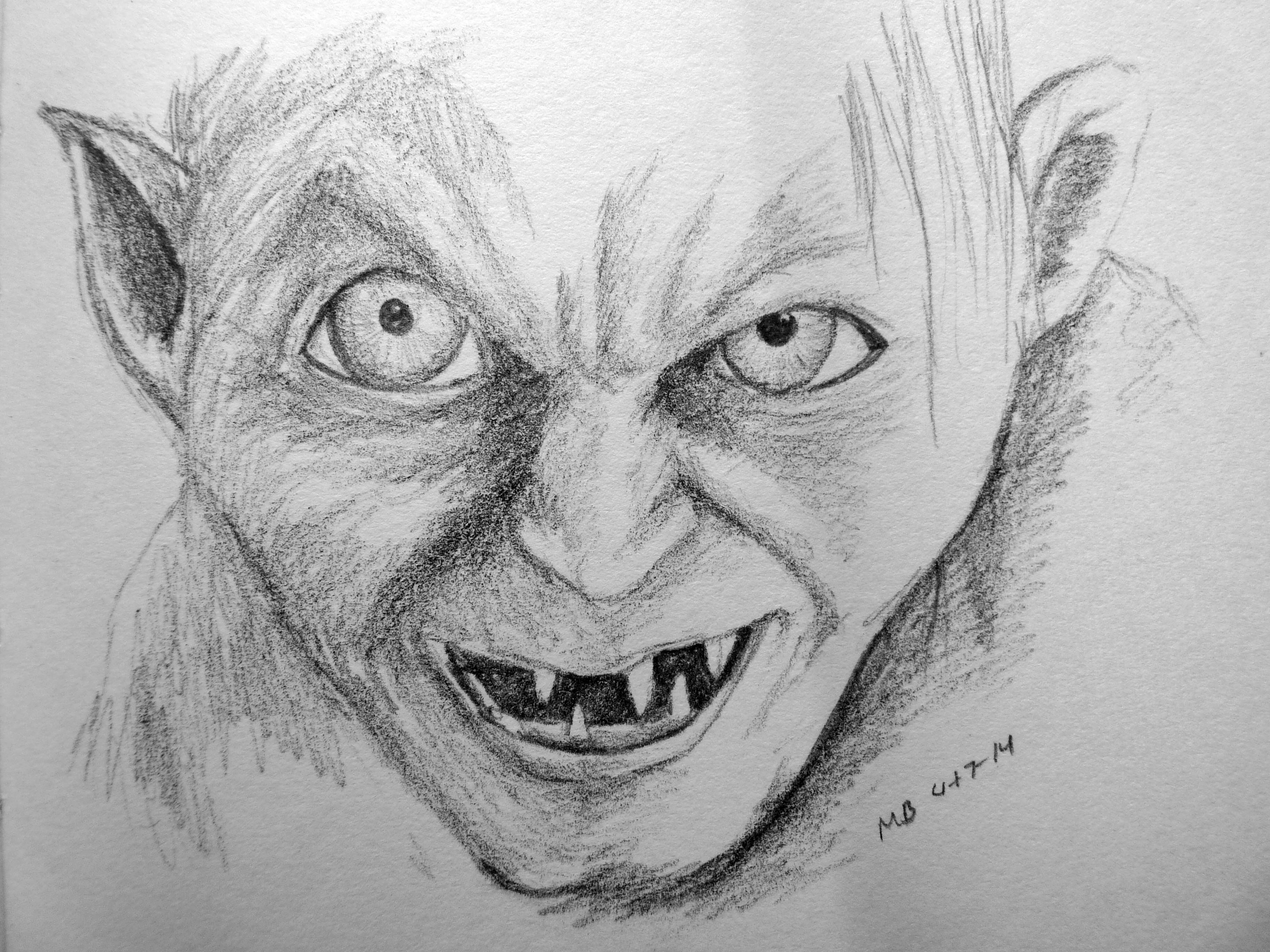 3648x2736 Gollum The Aspiring Illustrator - Gollum Drawing
