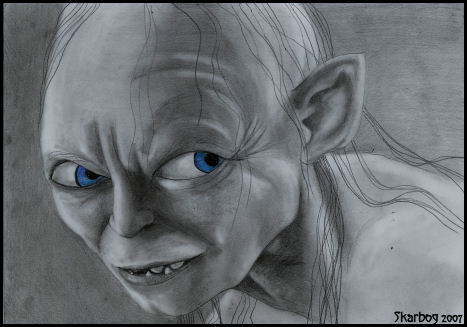 467x327 Gollum Drawing - Gollum Drawing