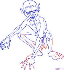 216x234 How To Draw Gollum Art = Life Drawings, Art, Sketches - Gollum Drawing