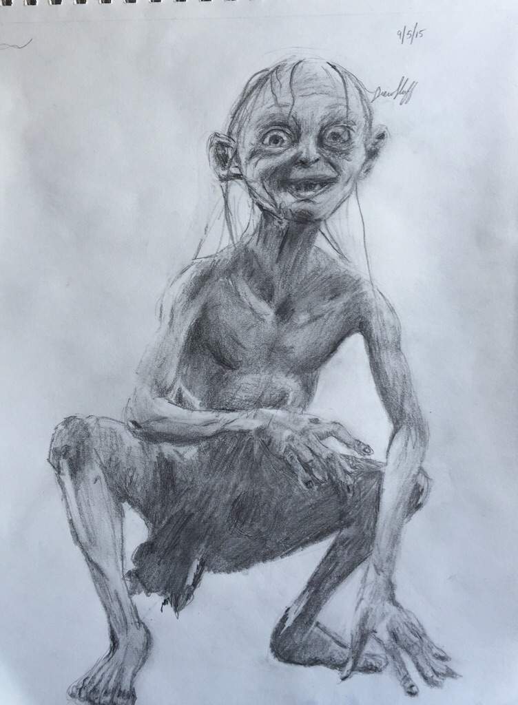 752x1024 Finished Gollum Drawing! Art Amino - Gollum Drawing