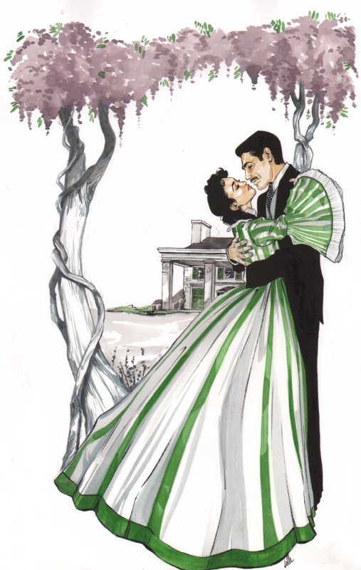 507x800 gone with the wind, in joelle jones's misc comic art gallery room - Gone With The Wind Drawing
